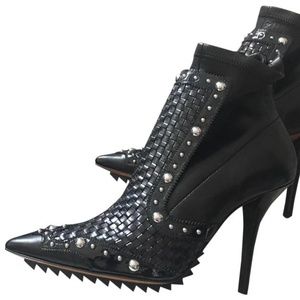 Givenchy Iron Stud Leather Ankle Boots